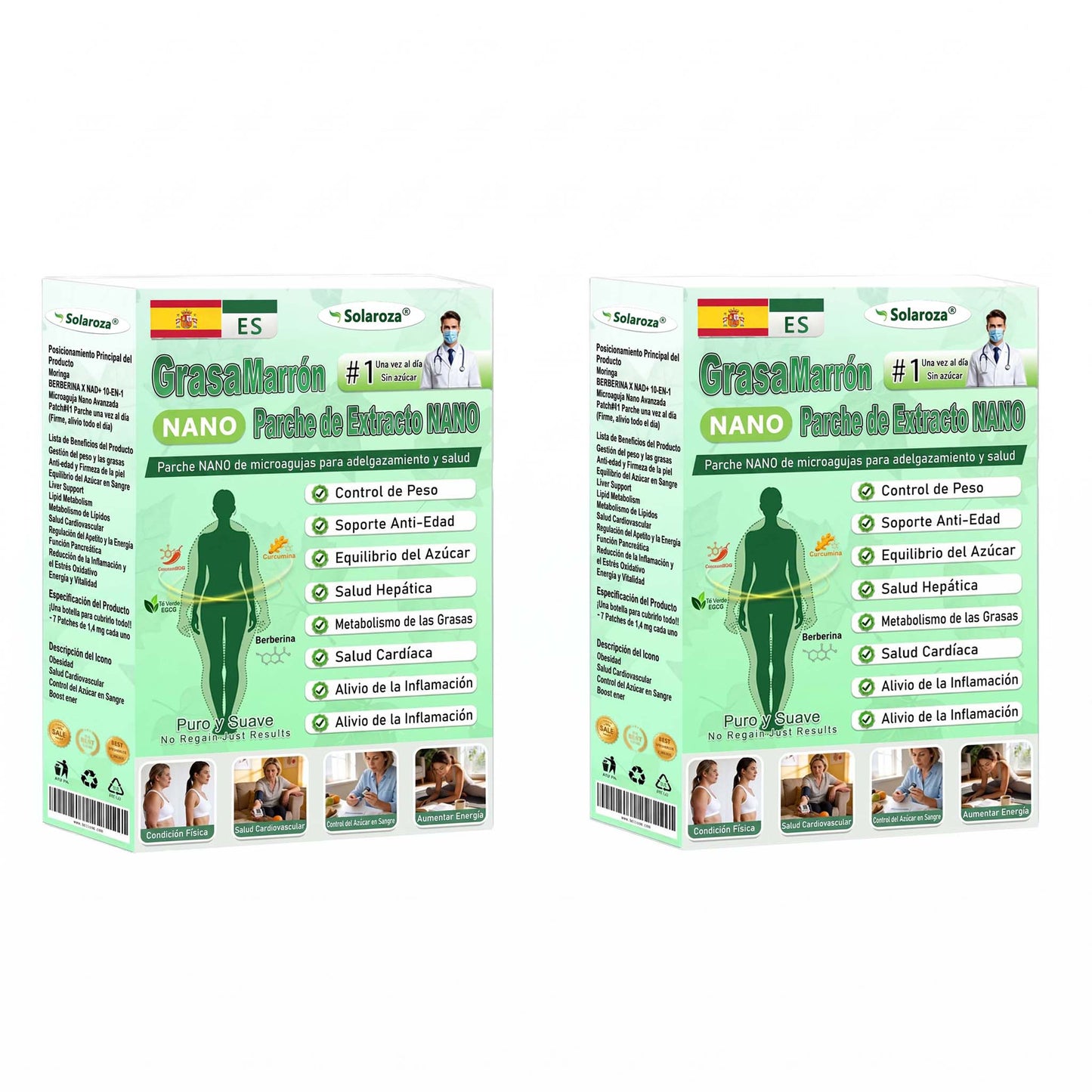 ❄️Tienda oficial | 🍋Solaroza® Moringa & Berberine 10-IN-1 Advanced Nano Microneedle 1 Patch (una vez al día, cambios visibles en 7 días) ✅ obesidad, Diabetes, Apnea del sueño, y problemas articulares