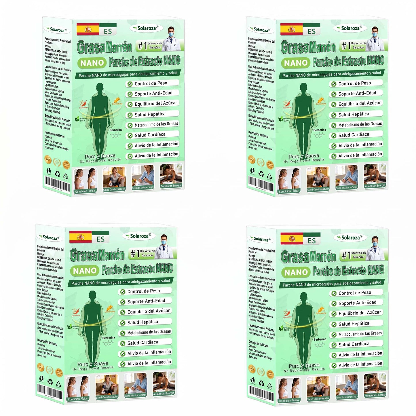 ❄️Tienda oficial | 🍋Solaroza® Moringa & Berberine 10-IN-1 Advanced Nano Microneedle 1 Patch (una vez al día, cambios visibles en 7 días) ✅ obesidad, Diabetes, Apnea del sueño, y problemas articulares